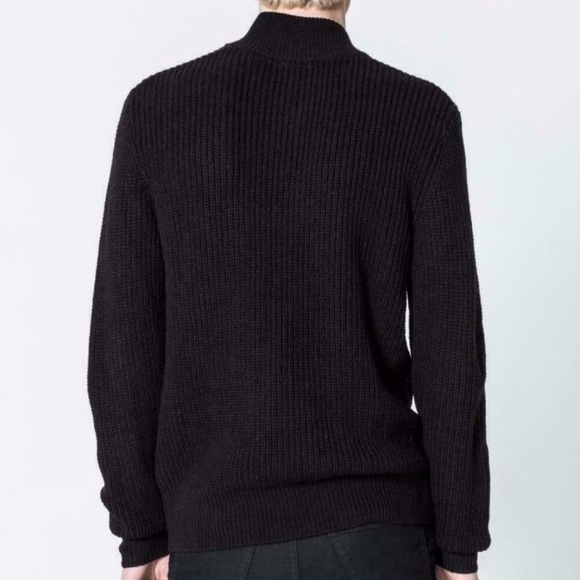 ‼️WEEKEND SALE‼️ Cheap Monday☀️Knit black zip up sweater - Picture 2 of 12